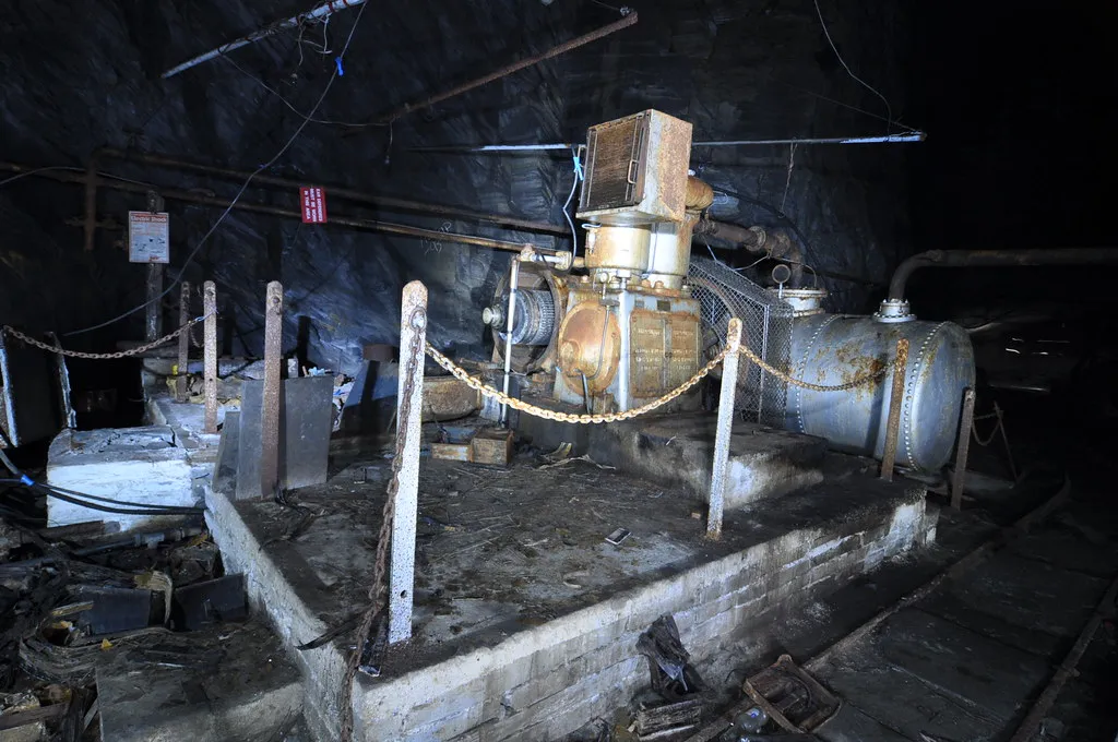 Air compressor connected to onboard air tanks