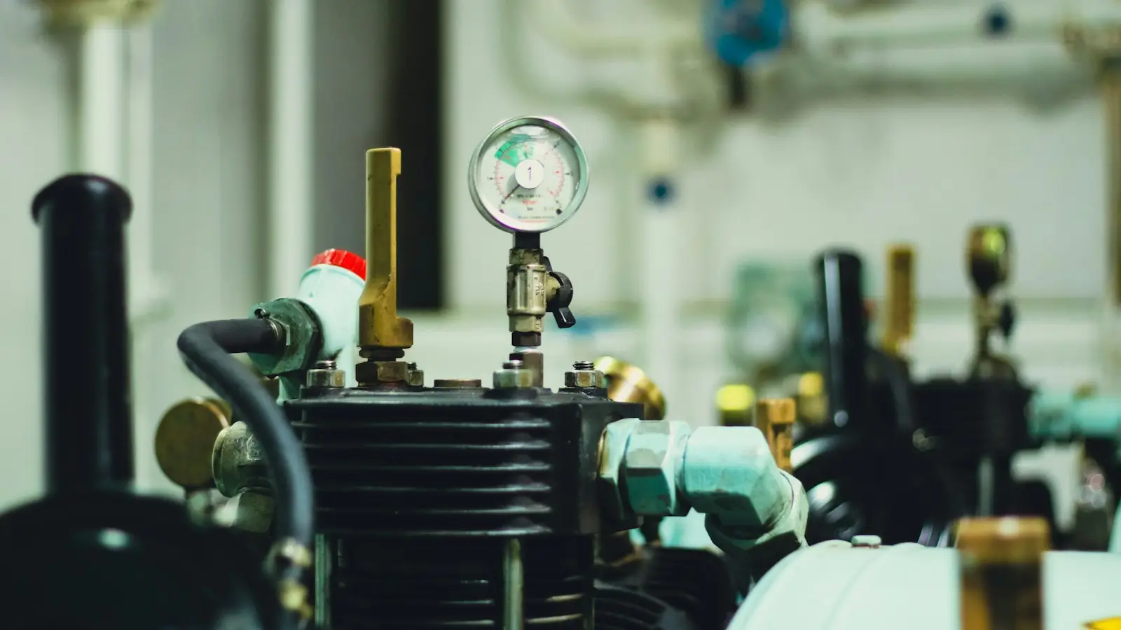A shot of our main air compressor onboard