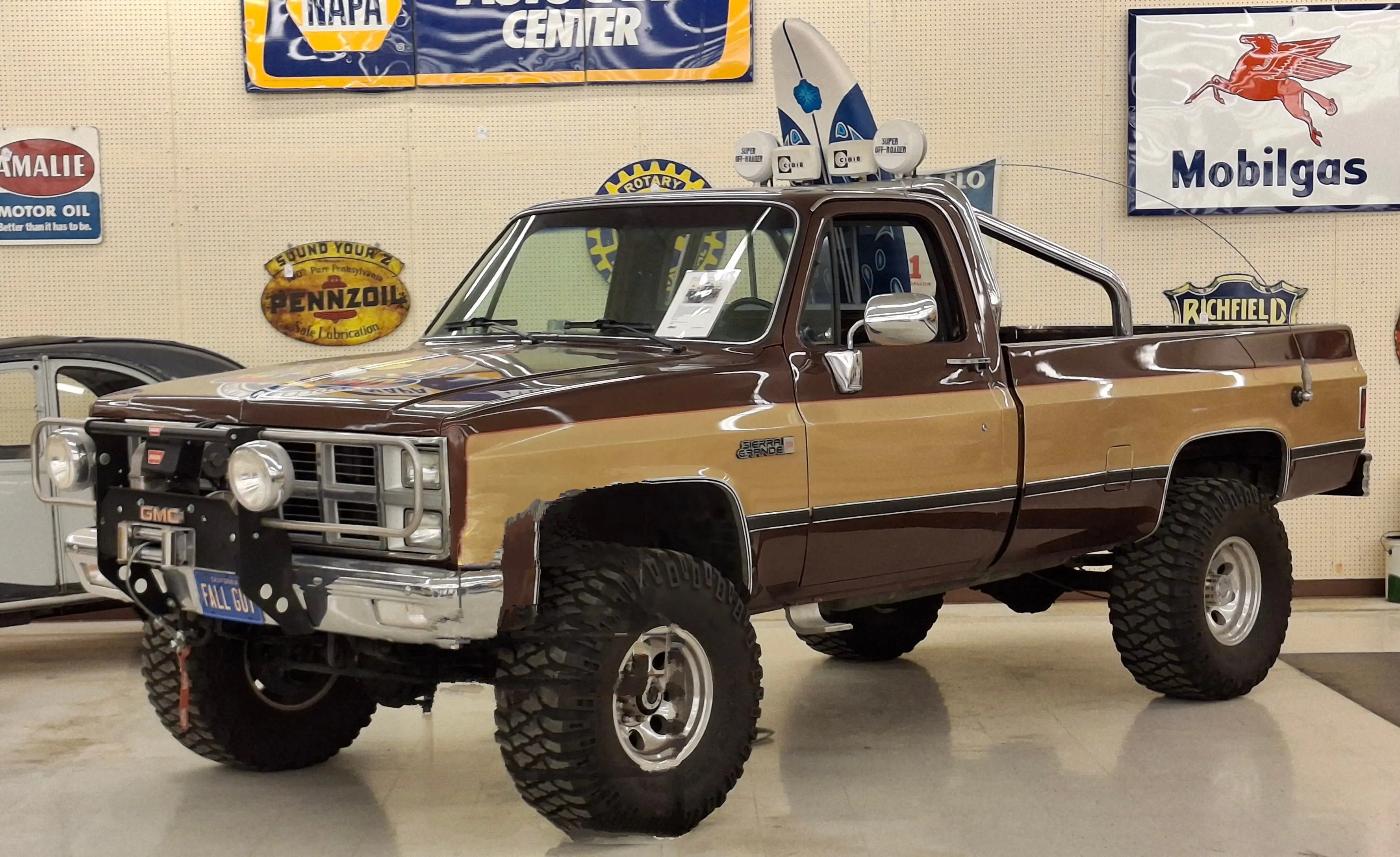 Full-size GMC pickup truck, a typical install platform for a large train horn kit