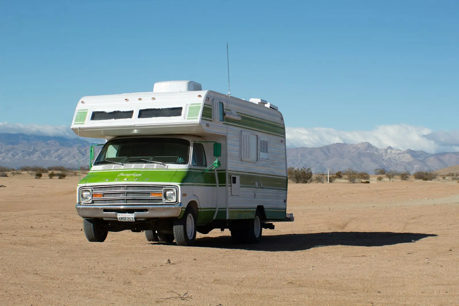 Van in the desert