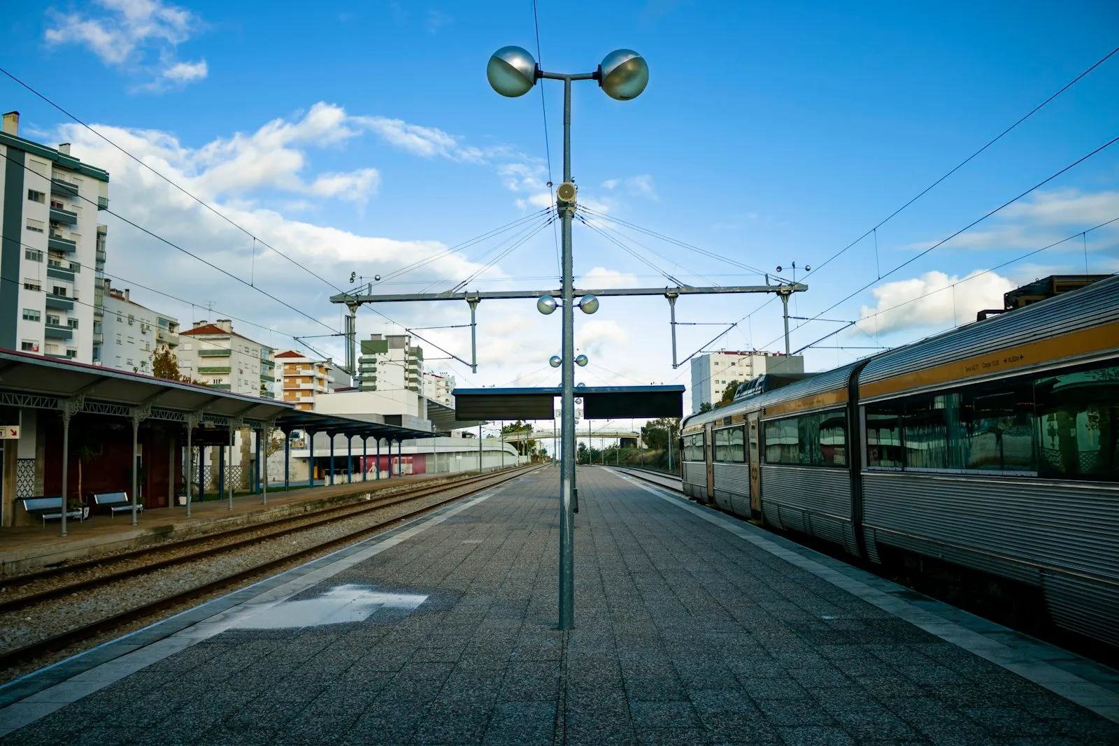 Empty railway during daytime