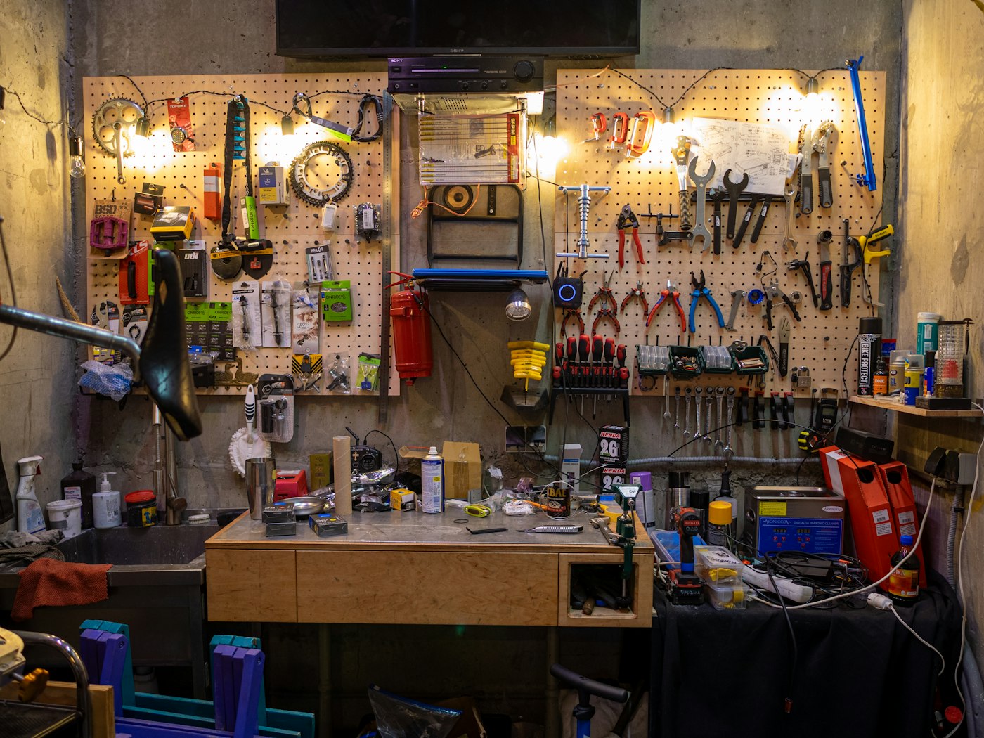 Workshop wall with tools — the impact-driver-based DIY workspace