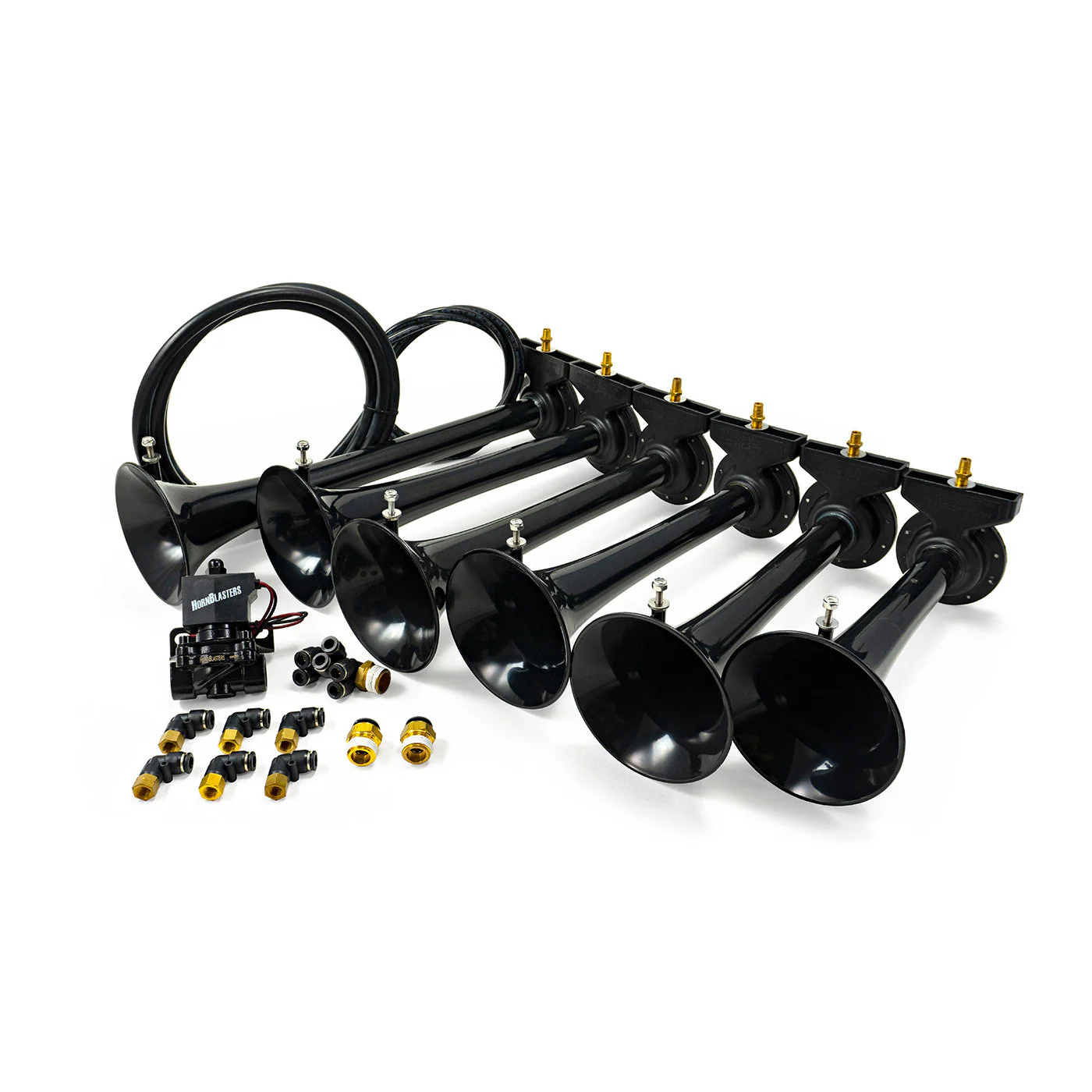 HornBlasters Shocker S6 six-trumpet stereo train horn overview