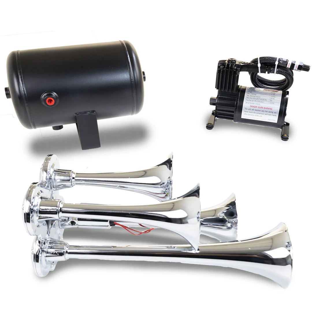 Kleinn HK4 ProBlaster Quad complete chrome quad air horn kit overview