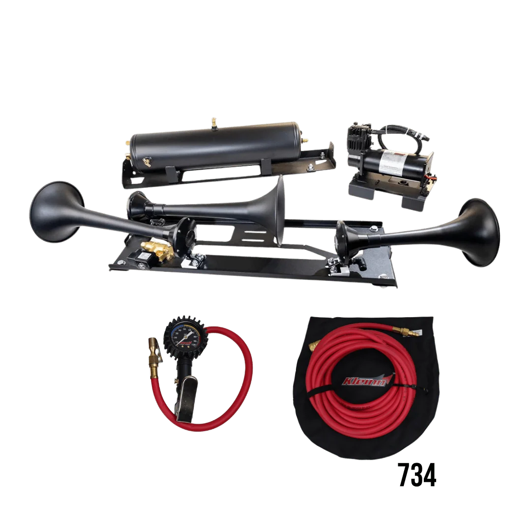 Kleinn SDKIT17-734 kit — Model 730 Demon triple horns, 6450RC compressor, 3-gallon tank and brackets
