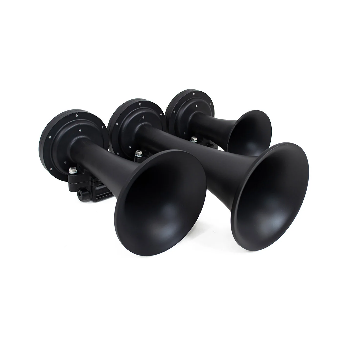 Nathan AirChime K3LA three-bell locomotive horn in black powder coat