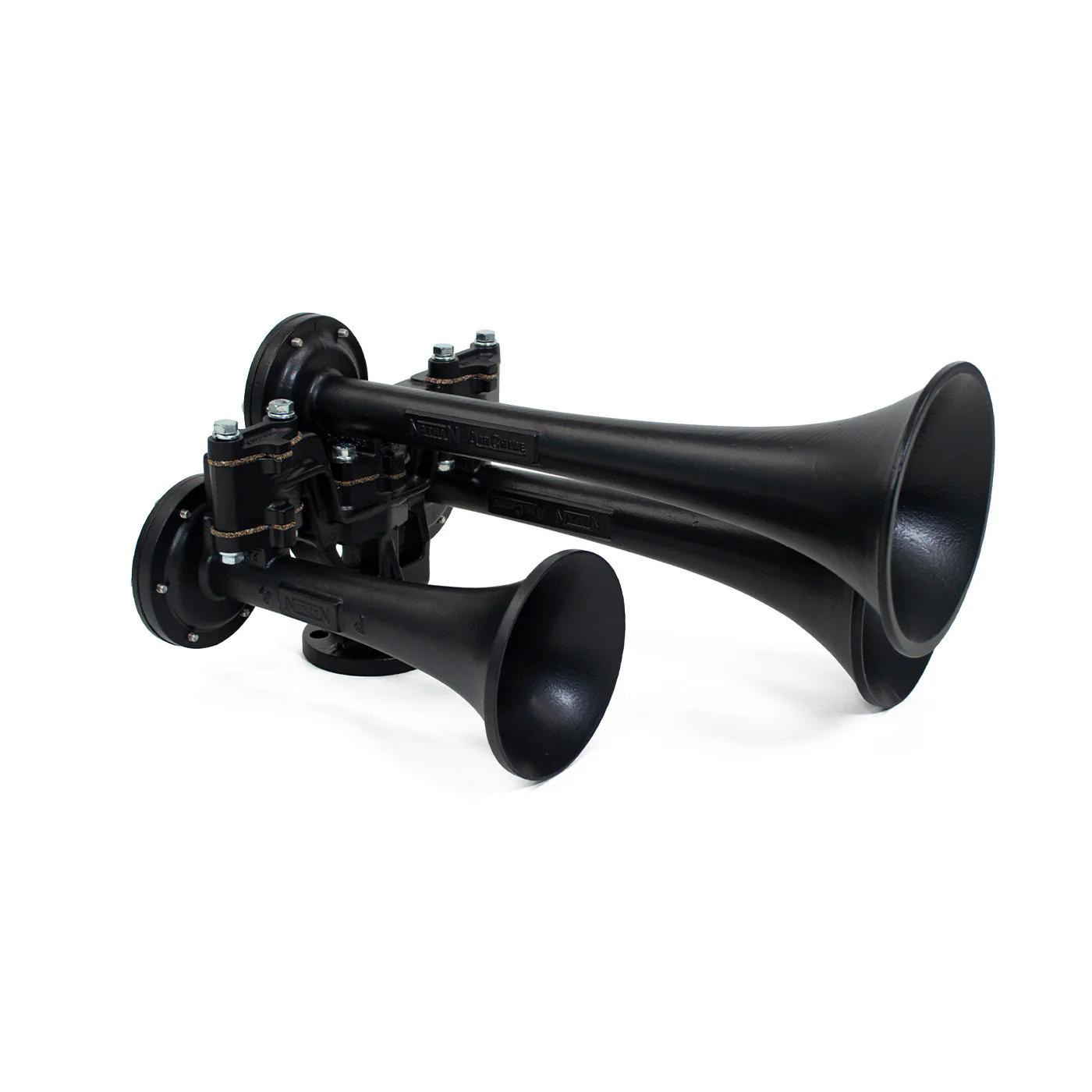 Nathan AirChime P3 three-chime locomotive train horn, reconditioned with black powder coat
