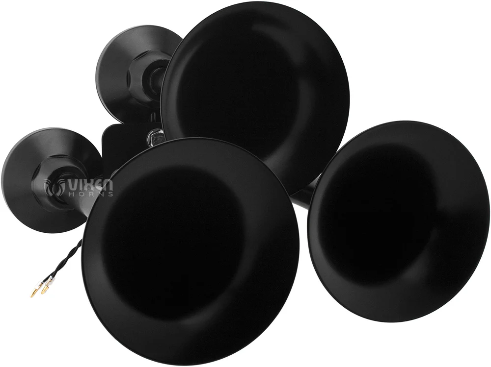 Vixen VXH3318B black triple trumpet horn side profile