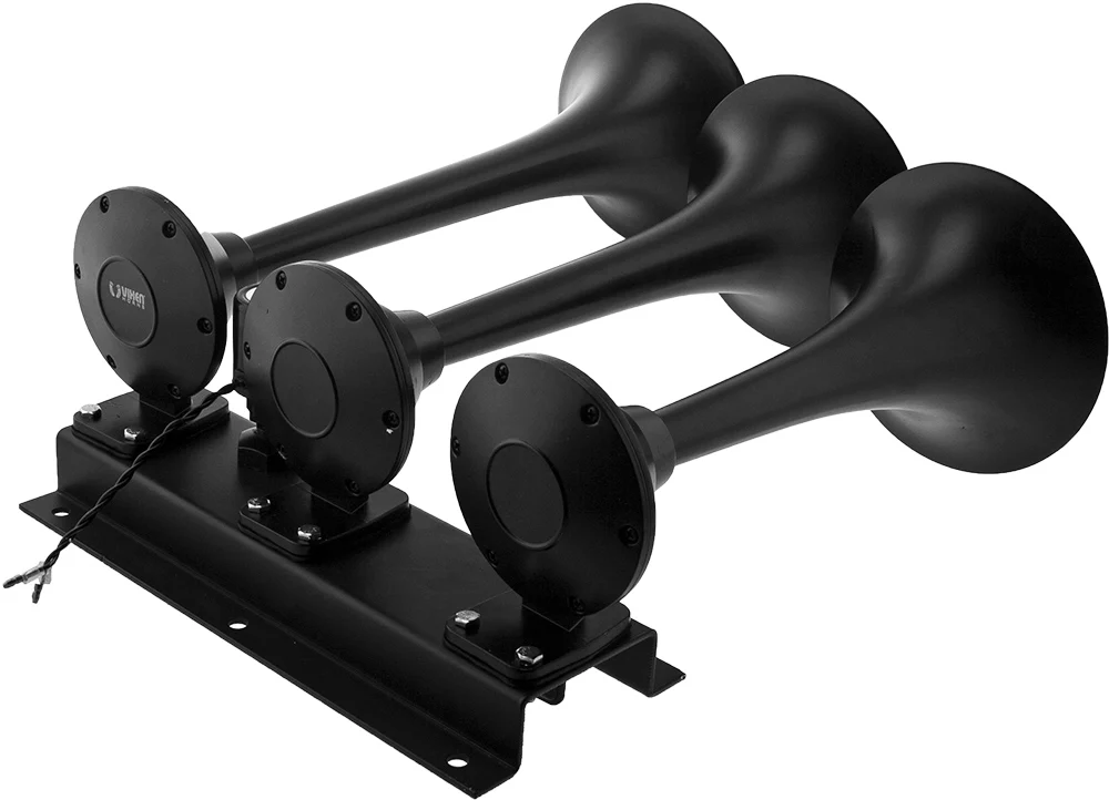 Rear view of Vixen VXH3418B showing the trumpet diaphragm housings, solenoid lead and slotted mounting rail