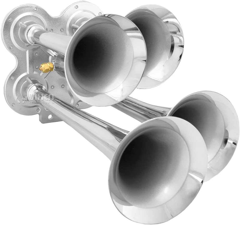 Vixen Horns VXH4114 mounted view showing base and solenoid valve