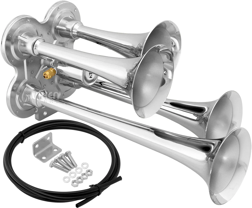 Vixen Horns VXH4114 quad-trumpet chrome-plated train air horn