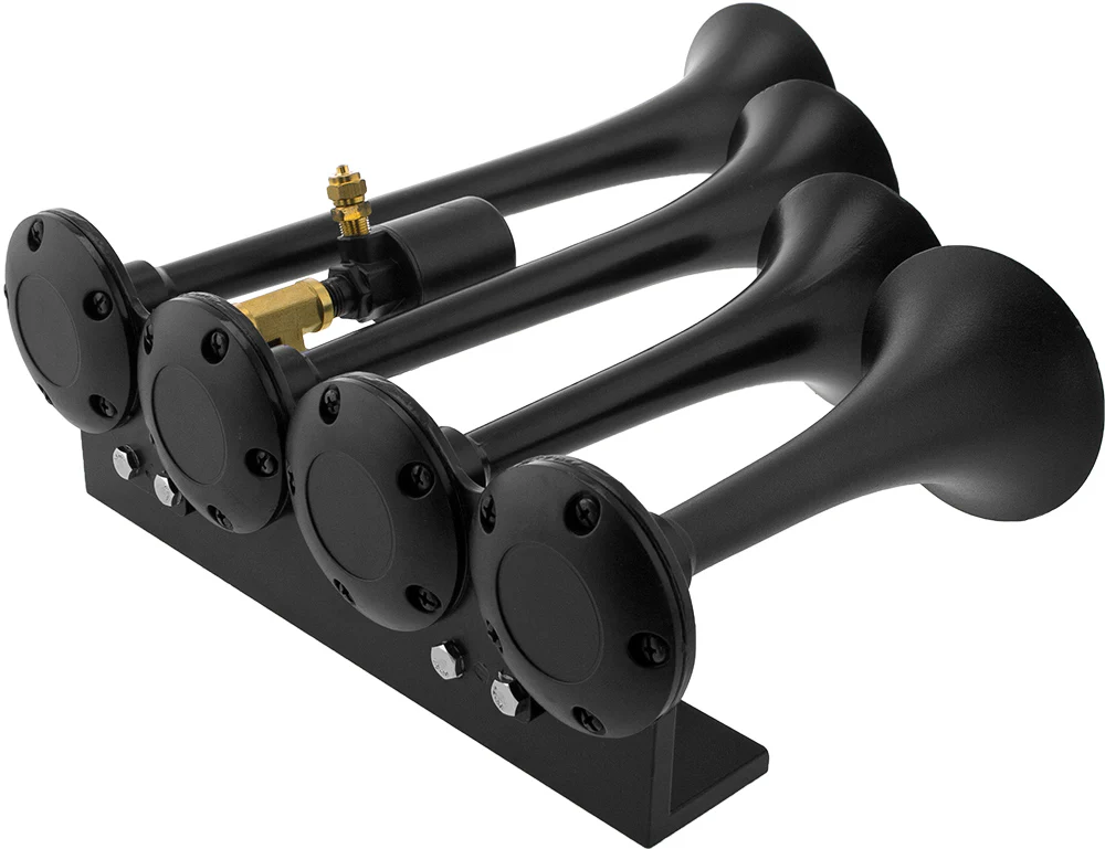 Vixen Horns VXH4124B trumpet bells and black powder-coat finish detail