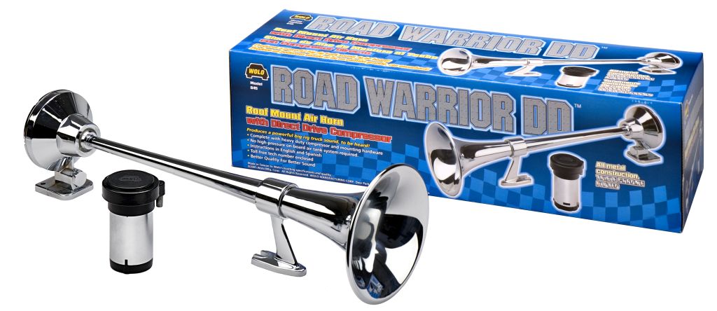 Wolo 845 Road Warrior DD kit — chrome trumpet, compressor and packaging