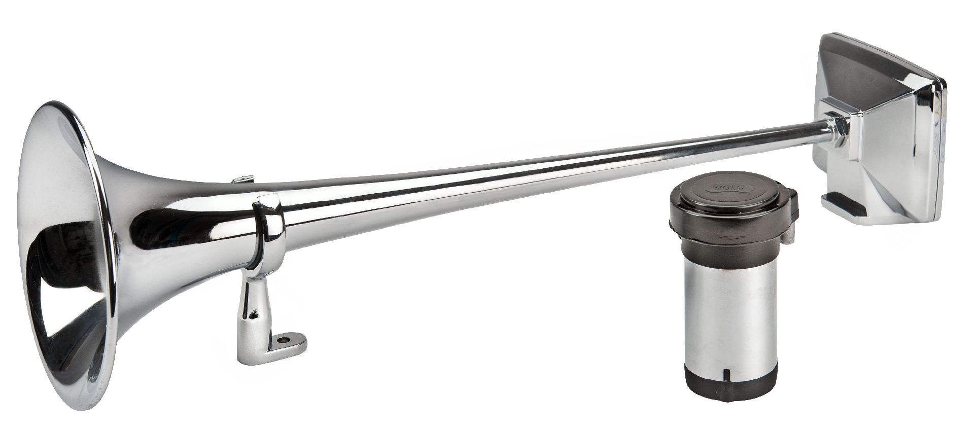 Wolo 845 Road Warrior DD chrome trumpet with roof mounts and direct-drive compressor
