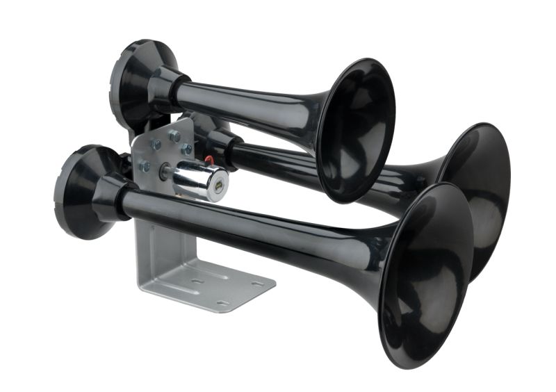 Wolo 847 Siberian Express three-trumpet train horn in semi-gloss black