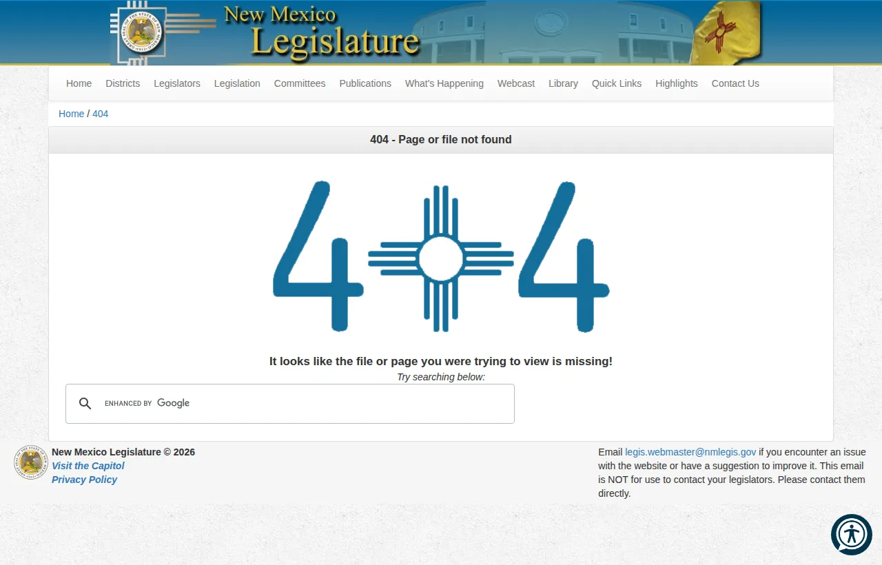 Screenshot of the official statute page at nmlegis.gov