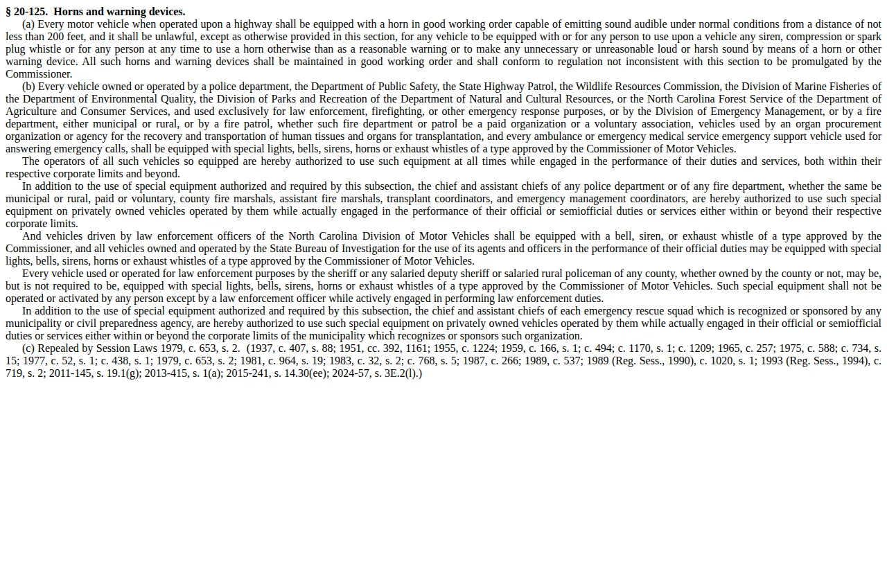 Screenshot of the official statute page at ncleg.gov